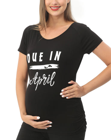Due in Graphic Maternity Shirts,April