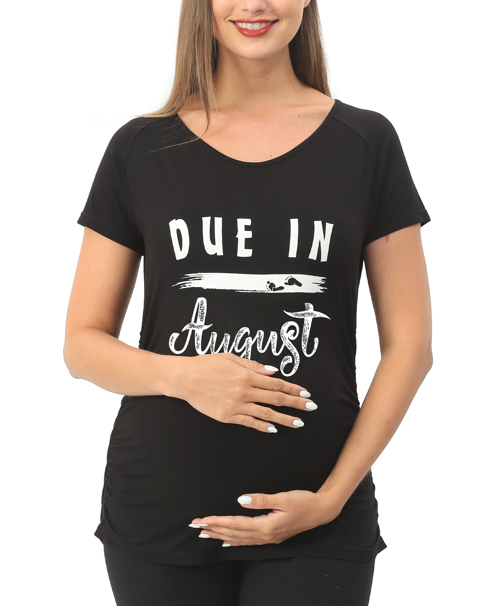 Due in Graphic Maternity Shirts,August