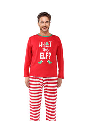 WHAT THE ELF Matching Family Christmas Holiday Pajamas Family Pjs Set Xmas Jammies Sleepwear