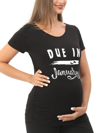 Due in Graphic Maternity Shirts,January