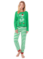 WHAT THE ELF Matching Family Christmas Holiday Pajamas Family Pjs Set Xmas Jammies Sleepwear